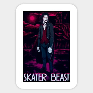 Vampire, Skateboard, Skater, City, Halfpipe, Boy Sticker